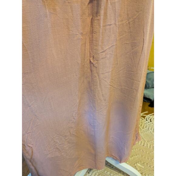 Forever 21 Dusty Rose Boho Smocked Bodice Flounce Sleeve Maxi Small Cottagecore - Picture 10 of 10